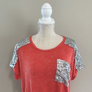 POL Oversized Dressy Shirt, Size Small